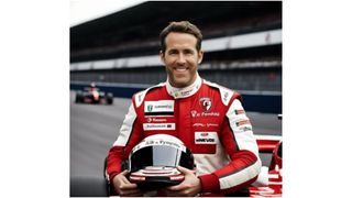 AI image of Ryan Reynolds as a racing driver