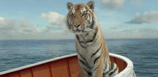 Best CGI creature design; a tiger in a rowboat