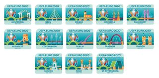 Euro 2020 host city logos