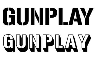 free stencil font: Gunplay