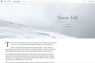 Example of parallax scrolling websites: Snow Fall