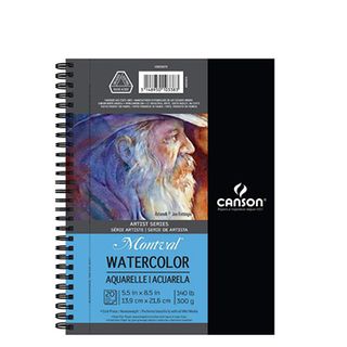 Product shot of one of the best sketchbooks, Canson Artist Series Watercolor Pa