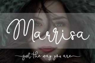 Marrisa handwriting font sample