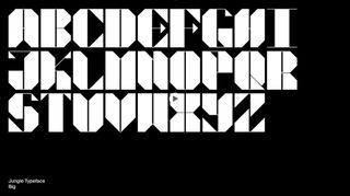 brand work by Mucho - a white typeface on black background