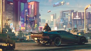 The art of making open world video games; scenes from the sci-fi video game Cyberpunk 2077