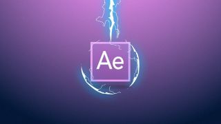 After Effects tutorials: AE logo being zapped by a lightning bolt