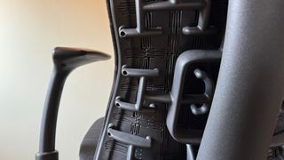 The back of the Embody chair, with its 'pixels' on show.