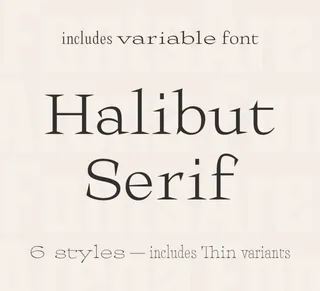 Halibut Serif font