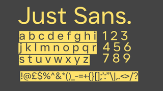 Graphic displaying Just Sans.