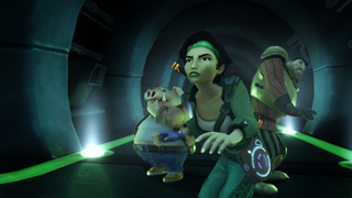 Beyond Good & Evil 25th Anniversary Edition review; characters in a tunnel