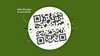 Promo for QR code generator, one of the best Illustrator plugins, featuring a QR code