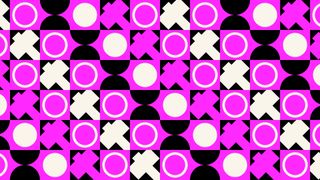 BIA mallet in a pattern in pink, black and white