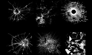 Shattered glass Photoshop brushes