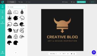 A screenshot from DesignEvo, one of the best free logo makers