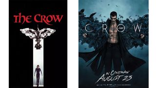 The original The Crow poster and The Crow reboot poster side by side