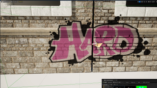 graffiti saying Haro in 3D software