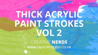 Thick acrylic paint strokes Photoshop brushes