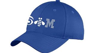 Baseball cap featuring illustrated IBM logo