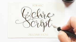 Free script fonts: sample of Ochre font