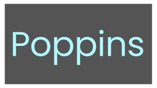 Light blue text on a charcoal background displaying the sans serif font Poppins.