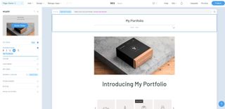 Squarespace vs Wix: editor screenshot