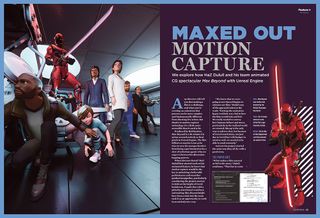 A spread from 3D World magazine, looking at new motion capture technology.