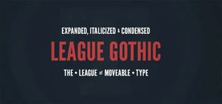 Specimen of League Gothic