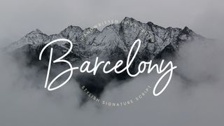 Free script fonts: Barcelony font