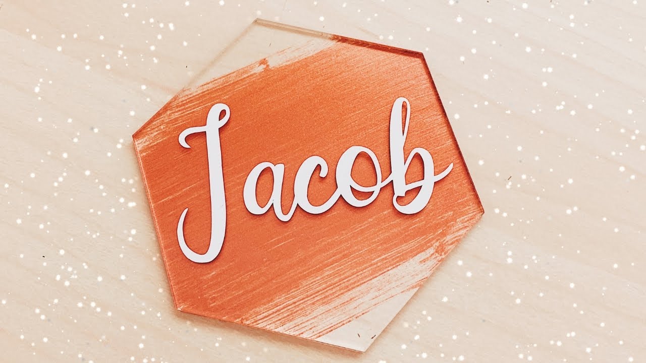 Cricut Wedding Acrylic Place Cards | DIY Acrylic Name #DIYwedding - YouTube