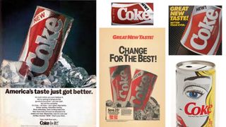 Selection of ads for New Coke