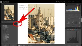 An image showing how to save presets in the Lightroom UI