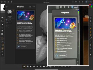 ZBrush for iPad review; a person using a 3D modelling app on an iPad