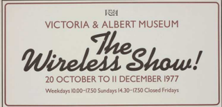 A photograph displaying a poster on which the Baskerville font was used by the V&A.