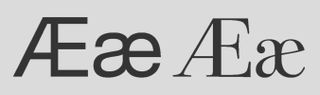 AE ae and AEae in different fonts