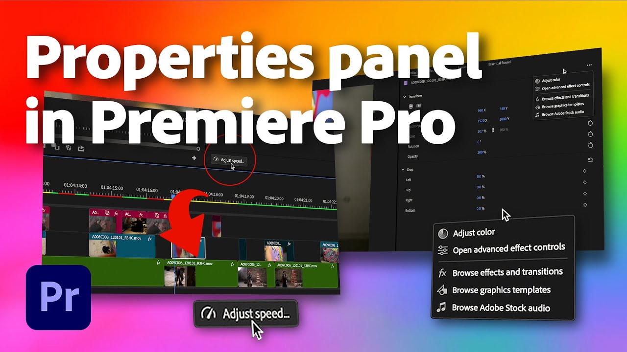 Properties Panel | What's New in Premiere Pro (beta) | Adobe Video - YouTube