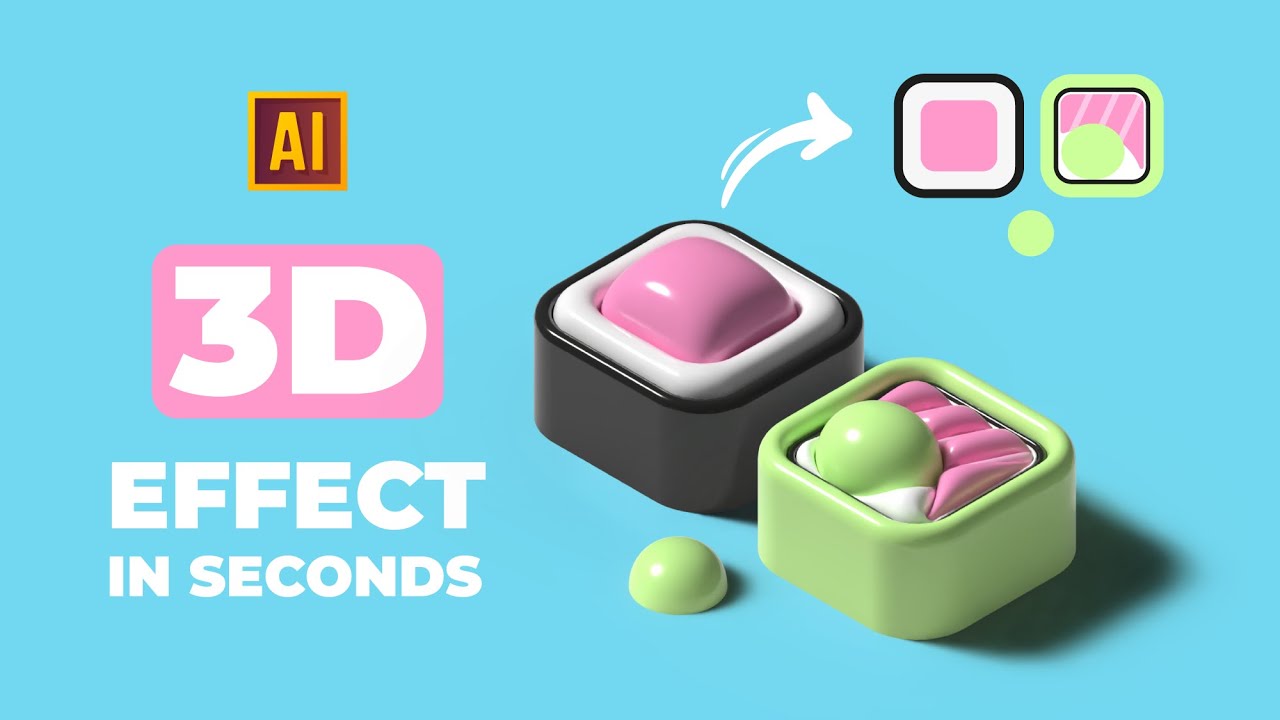 HOW TO MAKE 3D SUSHI IN SECONDS IN ADOBE ILLUSTRATOR - YouTube