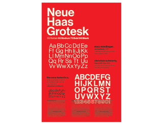 Neue Hass Grotesk typography