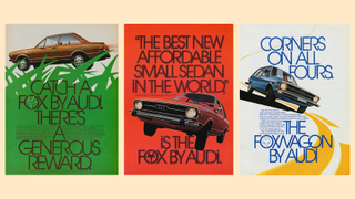 Old Audi advertisement using the font Univers.