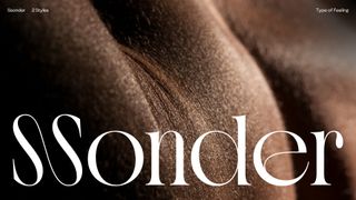 Specimen of Sonder with abstract background