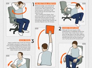 desk exercises infographic