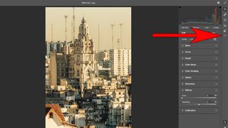 An image showing where to find Lightroom presets in Photoshop