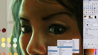 Alternatives to Photoshop: interface screenshot featuring illustration of woman's face