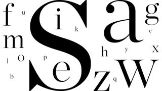 Typographical contrast - letters in different sizes