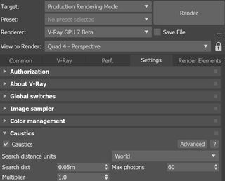 V-Ray 7 review; a menu in a render software