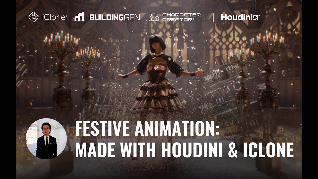 Festive Character Animation with iClone BuildingGen, Character Creator and Houdini - YouTube