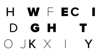 Typographical contrast - letters in different weights