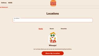 flat design Burger King website