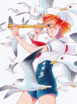 manga artwork of a female sailor