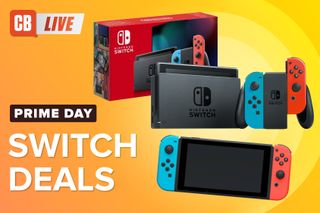 Nintendo Switches with text that says Nintendo Switch live deals