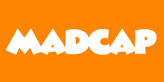 White text on an orange background displaying the font Madcap.